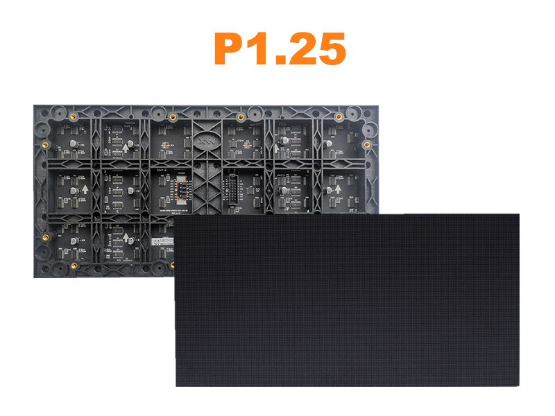 Módulo de LED colorido para ambientes internos, à prova d'água, P1.25 GOB, 320x160mm, com varredura de 1/64 e espaçamento entre pixels de 1,25mm.