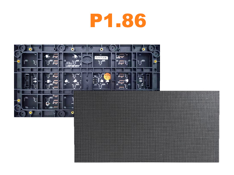 Módulo de LED colorido para ambientes internos, à prova d'água, P1.86 GOB, 320x160mm, com passo de pixel de 1,86mm e resolução de 1/43